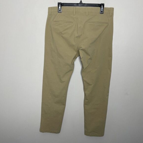 J CREW Pants Men 34 x 30 Khaki Slim-Fit 484 Tech Performance Cotton-Blend AW005 - Picture 5 of 14